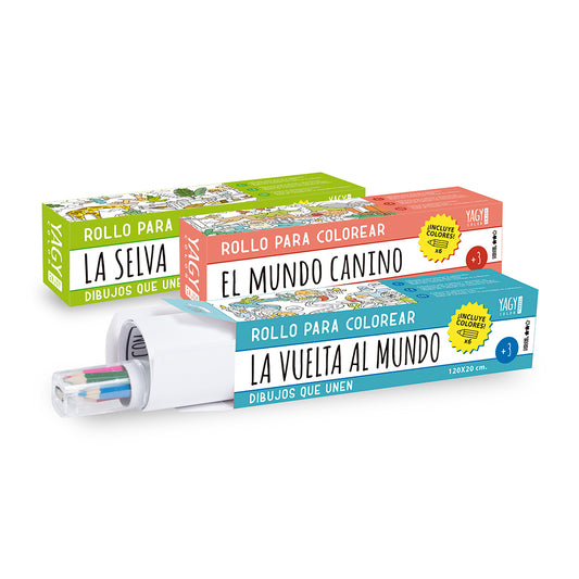 Rollos Para Colorear Multifuncional x 3 Unidades el Kit.